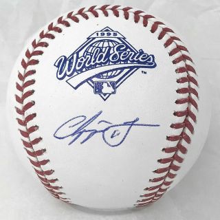 Chipper Jones Atlanta Braves Autographed 1995 World Series Game Baseball Jsa