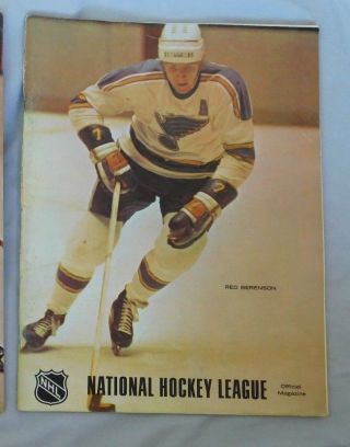 1969 Philadelphia Flyers Vs St Louis Blues Program 10/26/69 Red Berenson