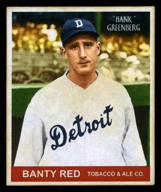 Banty Red R319 " 1934 " Hank Greenberg,  Detroit Tigers