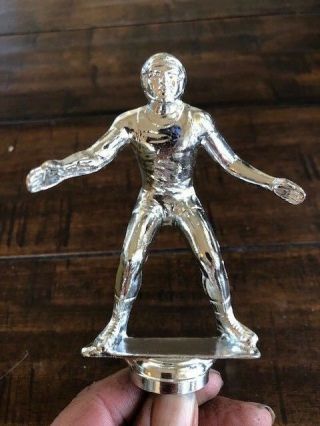 Wrestling Wrestler Trophy Figure 4 1/4 " - Vintage Metal - Male