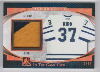 2017 Leaf In The Game Memorabilia Jersey /35 Maple Leafs - Trevor Kidd