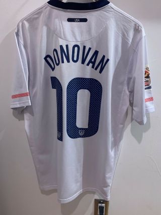 2010 World Cup USA Landon Donovan Soccer Away Jersey Shirt USMNT Large w Patch 2