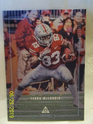 2019 Luminance Terry Mclaurin Draft Day On Card Silver Ink Auto - Ohio St - Redskins