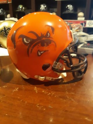 Cleveland Browns Alternate Logo Riddell Mini Helmet 3 5/8 Bulldog Dawg Pound