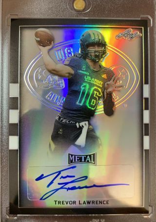 2018 Leaf Metal Army All - American Trevor Lawrence Auto Autograph 7/12 