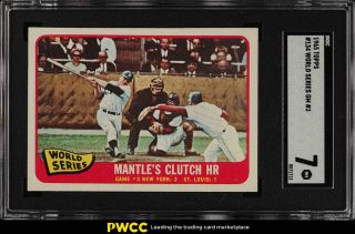 1965 Topps Mickey Mantle World Series Game 3 134 Sgc 7 Nrmt (pwcc)