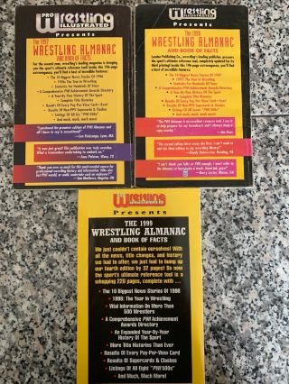 Vintage Wrestling Almanacs 1997 1998 And 1999 Pro Wrestling Illustrated 2
