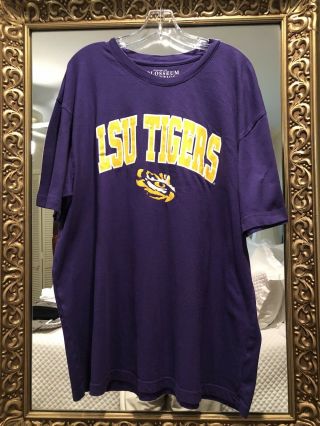 Lsu Louisiana State University Tigers Purple Short Sleeve T Shirt Size Xl