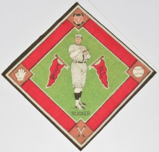 1914 B18 Felt Blanket Nap Rucker,  Brooklyn Dodgers/robins N.  L.  Bright Colors