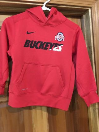 Nike Ohio State Buckeyes Hoodie Sweatshirt Youth Kids Boys Medium Size 7/8