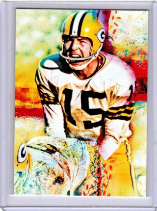 2019 Bart Starr Green Bay Packers Football 1/1 Aceo Art Sketch Print Card By:q