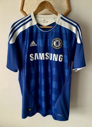 Chelsea 2011 2012 Home Football Shirt Jersey Adidas Samsung Size M Mens V13927
