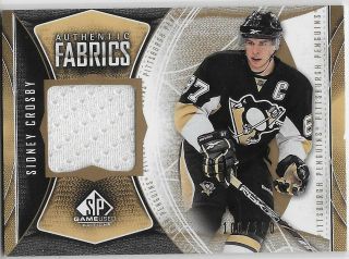 09 - 10 Ud Sp Game Sidney Crosby Authentic Fabrics 100/100 Gold Jersey - Spgu