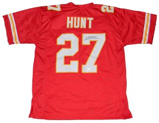 Kareem Hunt Autographed Signed Kansas City Chiefs 27 Red Jersey Jsa