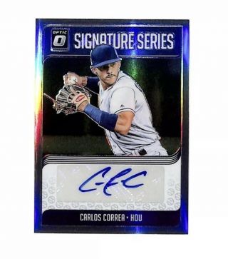 2018 Donruss Optic Carlos Correa Auto Autograph Refractor Card Astros Id1