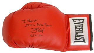 James Buster Douglas Signed Everlast Boxing Glove W/i Beat Iron Mike 2/11/90 - Ss