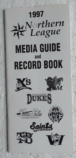 1997 Northern League Media Guide Record Book (minor League Baseball)