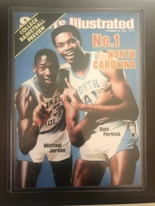 1983 Michael Jordan/sam Perkins No.  1 North Carolina Reprint Jumbo Card