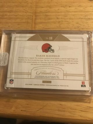 2018 flawless baker mayfield auto 01/15 Sapphire Auto 2