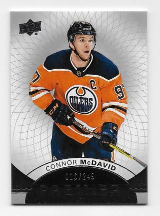 Connor Mcdavid 2017 - 18 Upper Deck Premier Base Card 16/249 Edmonton Oilers