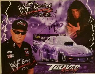 1999 Jim Epler Signed Nhra Handout Wwe Undertaker Funny Car