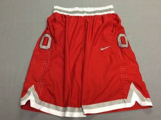 Authentic Ohio State Buckeyes Red Nike Dri - Fit Basketball Shorts Mens Large