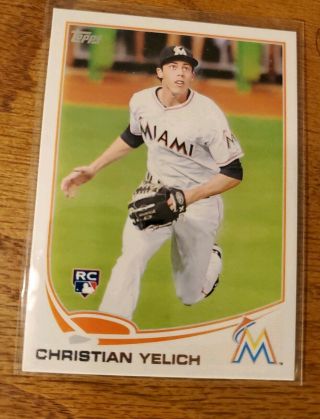 2013 Topps Update Christian Yelich Rc Rookie Us290 Brewers Mvp Hot