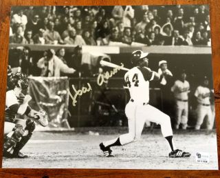 Hank Aaron Autographed And Certified 8 X 10 Photo.  H O F 1982 Braves,  Brewers