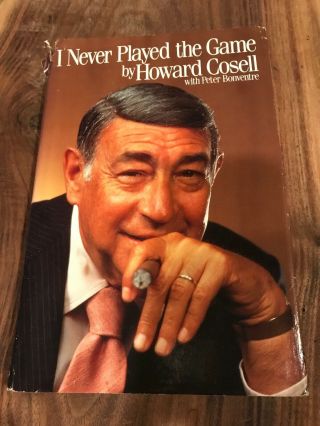 I Never Played The Game By Howard Cosell Hardback Book