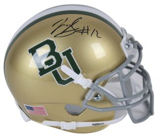 Baylor Josh Gordon Signed Gold Schutt Mini Helmet Jsa Witness Wp858323