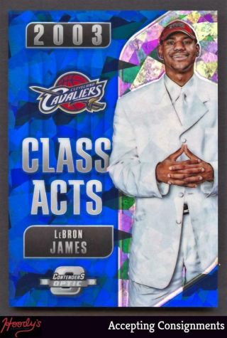 2018 - 19 Contenders Optic Class Acts Blue Cracked Ice 4 Lebron James Cavaliers