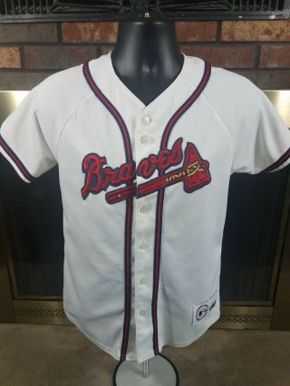 Vintage Atlanta Braves Chipper Jones 10 Mlb Baseball Jersey Mens Sz Small Sewn