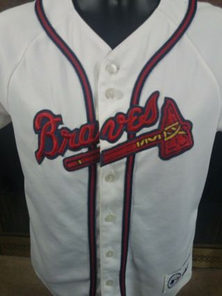 Vintage Atlanta Braves Chipper Jones 10 MLB Baseball Jersey Mens Sz Small Sewn 2