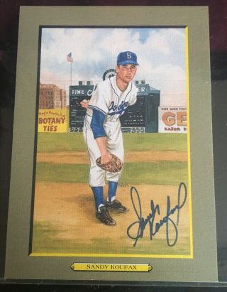Sandy Koufax Autographed Great Moments 2640/5000 No.  16 Oversized Card