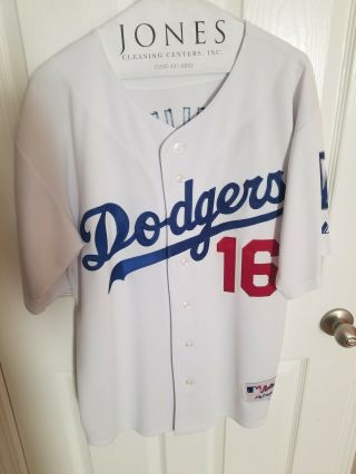 La Dodgers Majestic Jersey Size 50/l White Andre Ethier 16