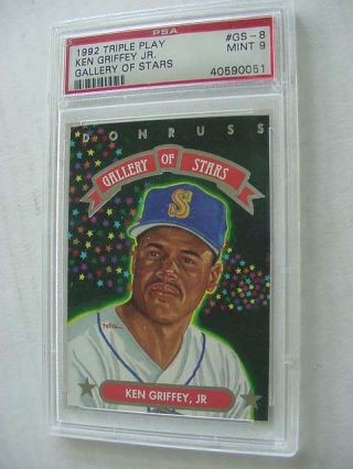 Ken Griffey Jr 1992 Triple Play Gallery Of Stars Gs - 8 Psa 9 - Mariners