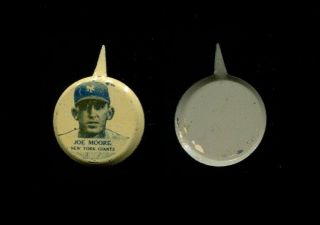 1938 Pm8 Our National Game Pin Joe Moore York Giants