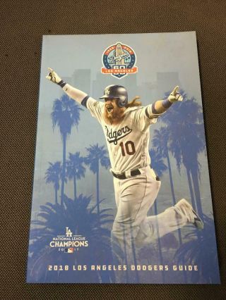 2018 Los Angeles Dodgers Baseball Media Guide - National League Champions