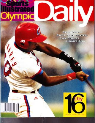 1996 Atlanta Olympic Daily Omar Linares Cuba Sports Illustrated Day 16 Rare