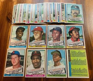 1976 Topps Traded Baseball Complete Set 44 Card Ex,  To Near - Mid,  /high Grade