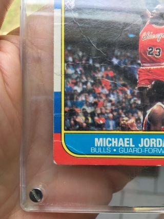 1986 - 1987 Fleer Michael Jordan Rookie 57 Holy Grail Of The NBA 7