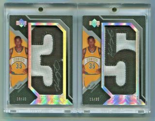 Kevin Durant 07 - 08 Ud Black Rookie Jersey Number Patch Auto Platinum Rc 35 Lot2