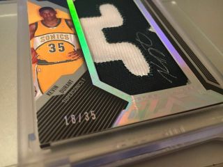 Kevin Durant 07 - 08 UD Black Rookie Jersey Number Patch Auto Platinum RC 35 Lot2 3