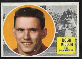 1960 Topps Cfl Football: 57 Doug Killoh,  Saskatchewan Roughriders