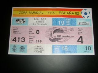 FIFA WORLD CUP 1982 TICKET GAME 3,  18 2