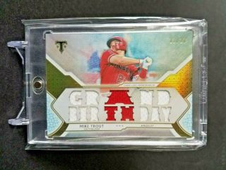 2018 Topps Triple Threads " Grand Birthday " Mike Trout Jersey Relic Sp D 13/27