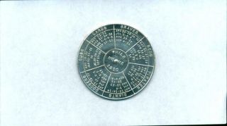 1950 Philadelphia Phillies Whiz Kids Pennant Schedule Whiskey Coin Not Pin
