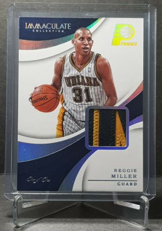 Reggie Miller 2017 - 18 Panini Immaculate Game Worn Patch 1 Of 1