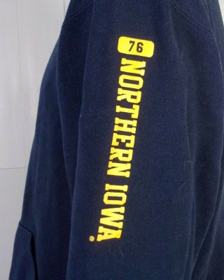 vtg 80s Russell Athletic University of Northern Iowa Hoodie Sweatshirt NCAA sz L 3