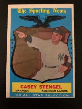 1959 Topps Baseball Card - 552 Casey Stengel Hof Mgr - Exmt/nm,  High